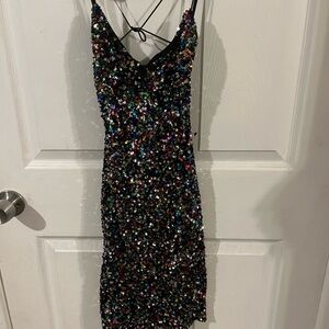 B. Smart Sparkling Sequin Mini Dress